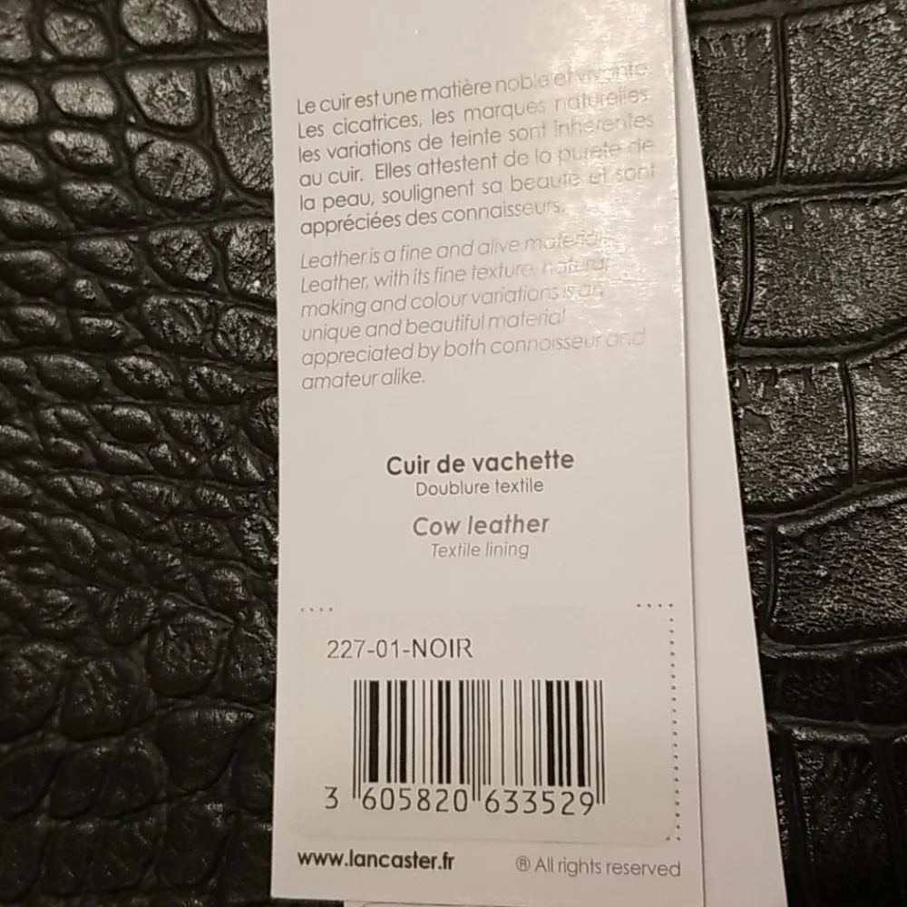 💕LANCASTER PARIS💕 Element Croco Pochette 8
